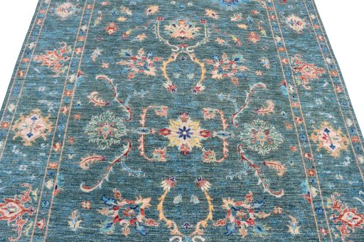 Close-up detail of New Farahan rug from Pakistan showing Wool weave