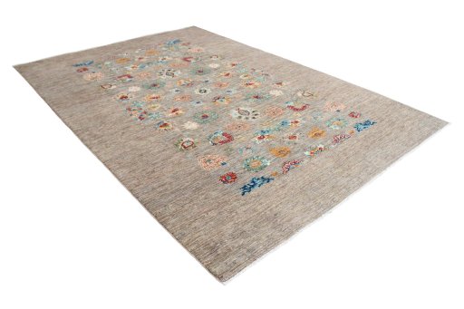 Close-up detail of New Farahan rug from Pakistan showing Wool weave