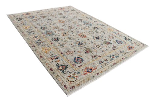 Close-up detail of New Farahan rug from Pakistan showing Wool weave