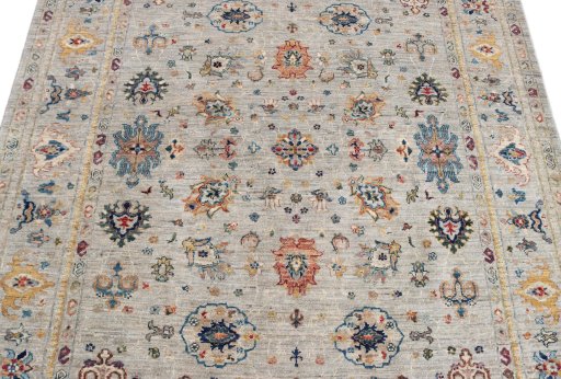 Close-up detail of New Farahan rug from Pakistan showing Wool weave