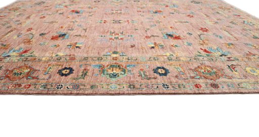 Close-up detail of New Farahan rug from Pakistan showing Wool weave