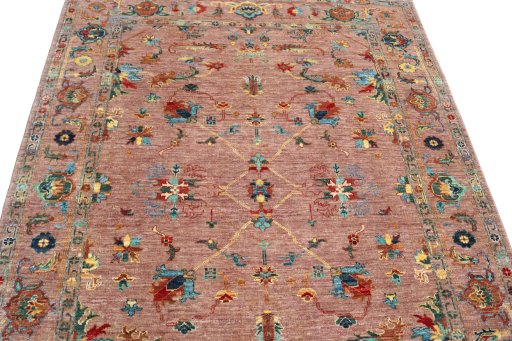 Close-up detail of New Farahan rug from Pakistan showing Wool weave