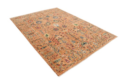 Close-up detail of New Farahan rug from Pakistan showing Wool weave