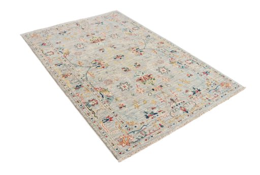 Close-up detail of New Farahan rug from Pakistan showing Wool weave