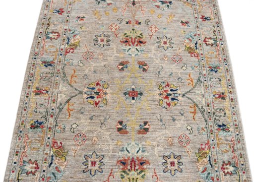 Close-up detail of New Farahan rug from Pakistan showing Wool weave