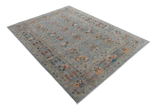Close-up detail of New Farahan rug from Pakistan showing Wool weave