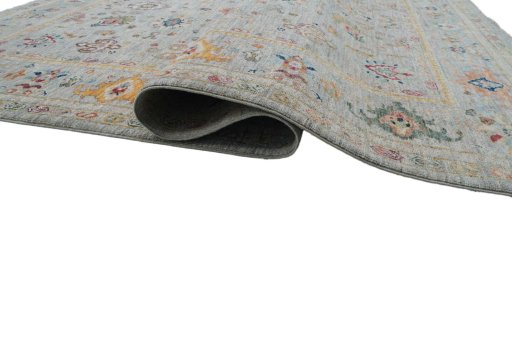 Full view of New Farahan rug from Pakistan, 238 × 173 cm in Gray tones