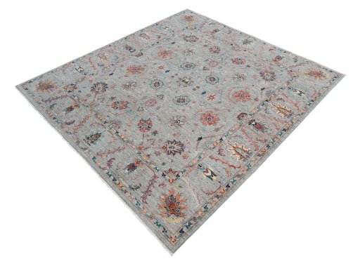Close-up detail of New Farahan rug from Pakistan showing Wool weave