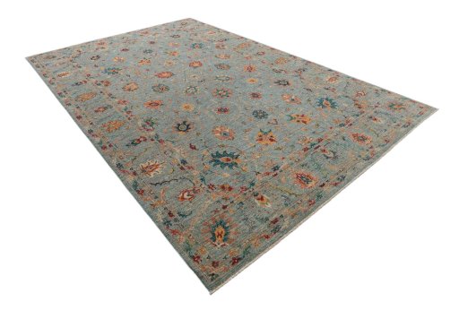 Close-up detail of New Farahan rug from Pakistan showing Wool weave