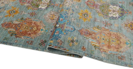 Close-up detail of New Farahan rug from Pakistan showing Wool weave