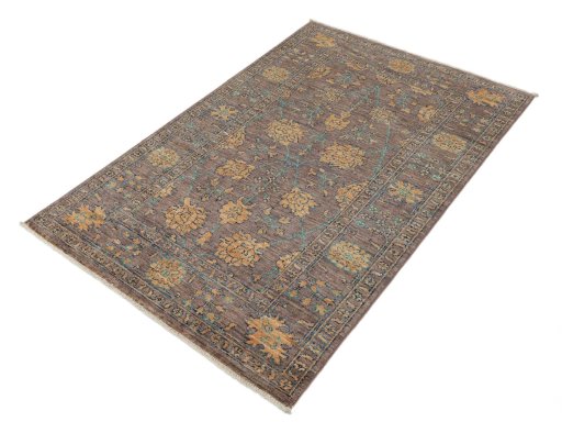 Close-up detail of New Farahan rug from Pakistan showing Wool weave
