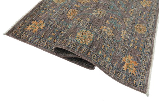 Close-up detail of New Farahan rug from Pakistan showing Wool weave