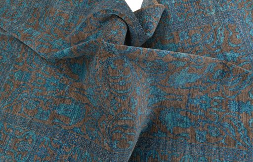 Full view of New Farahan rug from Pakistan, 251 × 172 cm in Brown tones