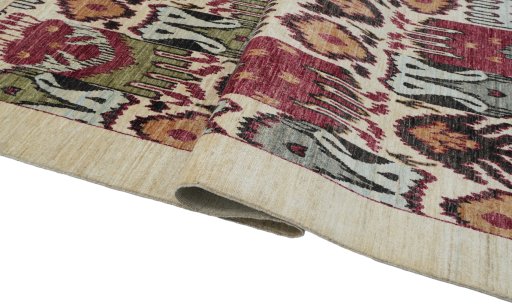Close-up detail of New Farahan rug from Pakistan showing Wool weave