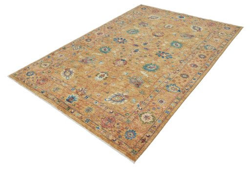 Close-up detail of New Farahan rug from Pakistan showing Wool weave