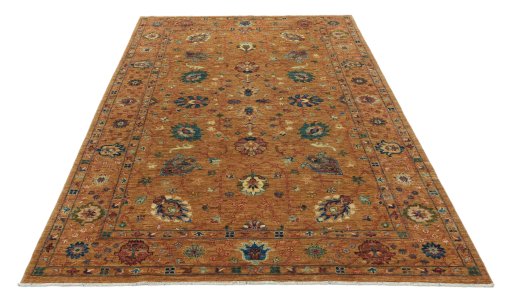 Surface texture of New Farahan rug with natural Wool and intricate pattern
