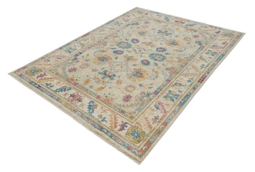 Close-up detail of New Farahan rug from Pakistan showing Wool weave