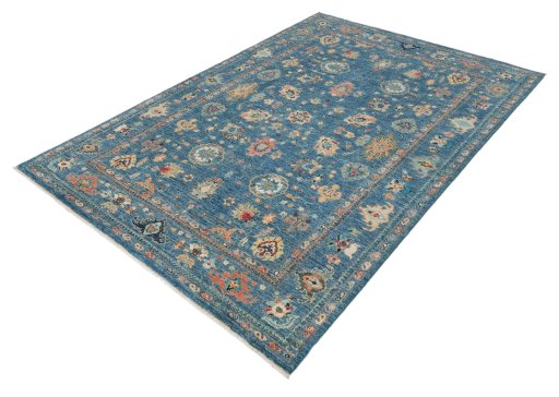 Close-up detail of New Farahan rug from Pakistan showing Wool weave