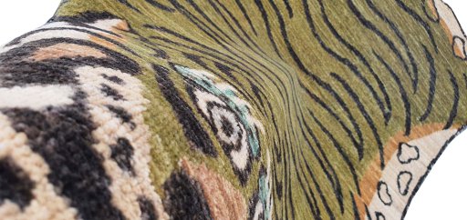 Close-up detail of New Farahan rug from Pakistan showing Wool weave