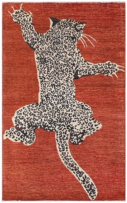 Full view of New Farahan rug from Pakistan, 182 × 113 cm in Red tones