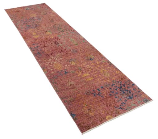 Corner detail of New Farahan rug showing border pattern and Wool pile