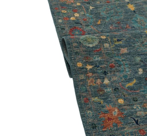 Close-up detail of New Farahan rug from Pakistan showing Wool weave