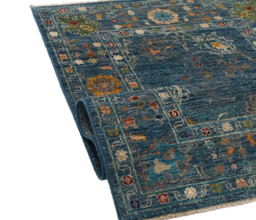 Close-up detail of New Farahan rug from Pakistan showing Wool weave