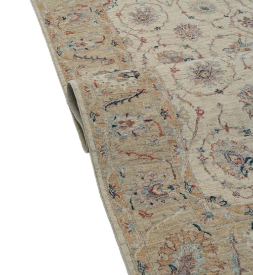 Close-up detail of New Farahan rug from Pakistan showing Wool weave