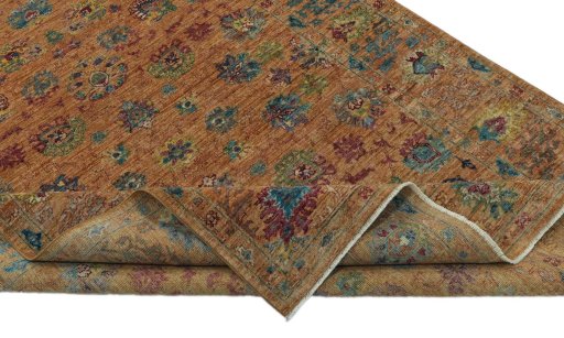 Central medallion detail of New Farahan rug from Pakistan