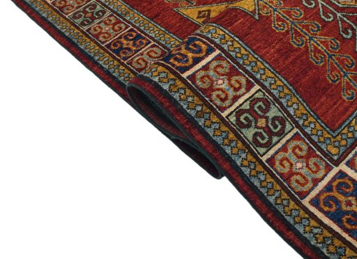 Close-up detail of New Farahan rug from Pakistan showing Wool weave