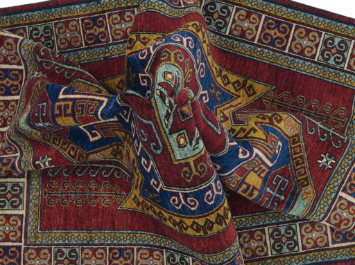 Full view of New Farahan rug from Pakistan, 201 × 157 cm in Red tones
