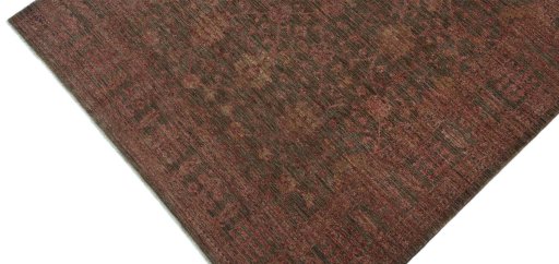Backside of handmade New Farahan rug showing knot structure and weave density