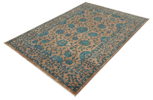 Close-up detail of New Farahan rug from Pakistan showing Wool weave