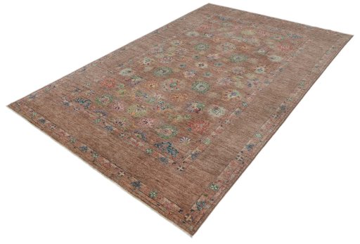 Close-up detail of New Farahan rug from Pakistan showing Wool weave