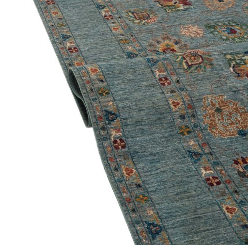 Close-up detail of New Farahan rug from Pakistan showing Wool weave