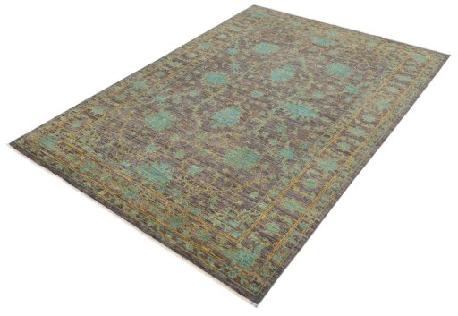 Close-up detail of New Farahan rug from Pakistan showing Wool weave