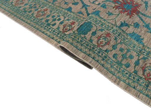 Close-up detail of New Farahan rug from Pakistan showing Wool weave