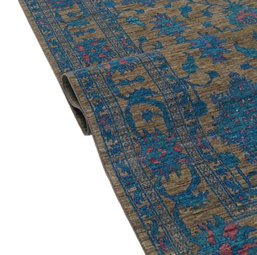 Close-up detail of New Farahan rug from Pakistan showing Wool weave
