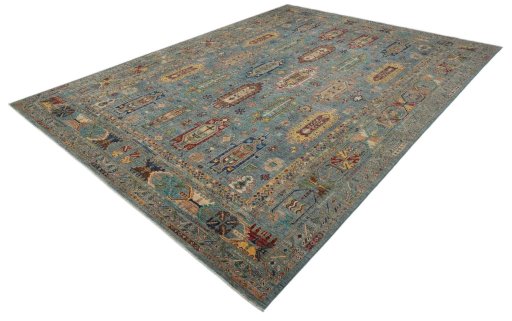 Close-up detail of New Farahan rug from Pakistan showing Wool weave