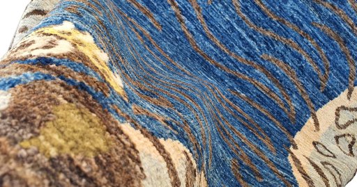 Close-up detail of New Farahan rug from Pakistan showing Wool weave