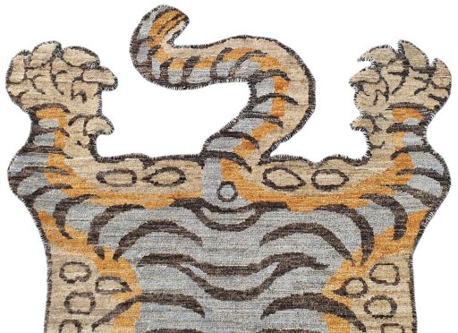 Backside of handmade New Farahan rug showing knot structure and weave density