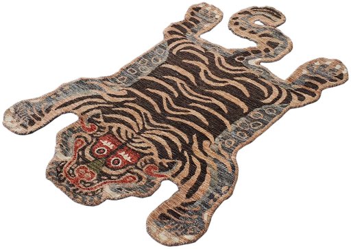 Close-up detail of New Farahan rug from Pakistan showing Wool weave