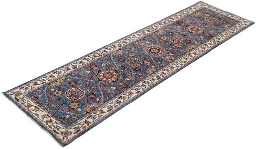 Close-up detail of New Farahan rug from Pakistan showing Wool weave