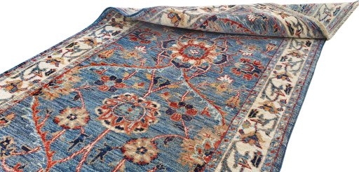 Close-up detail of New Farahan rug from Pakistan showing Wool weave