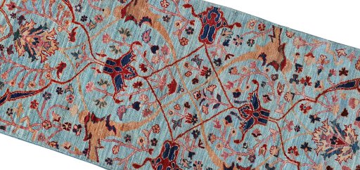 Central medallion detail of New Farahan rug from Pakistan
