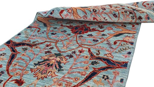 Close-up detail of New Farahan rug from Pakistan showing Wool weave