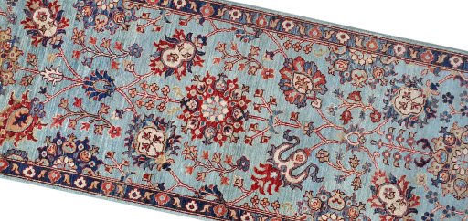 Central medallion detail of New Farahan rug from Pakistan