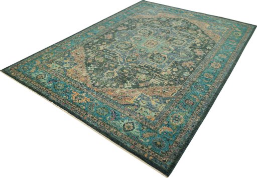 Close-up detail of New Farahan rug from Pakistan showing Wool weave