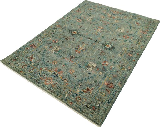 Close-up detail of New Farahan rug from Pakistan showing Wool weave