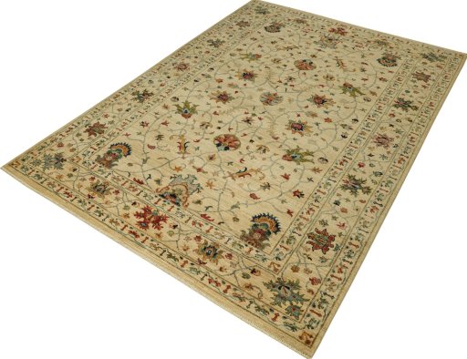 Close-up detail of New Farahan rug from Pakistan showing Wool weave